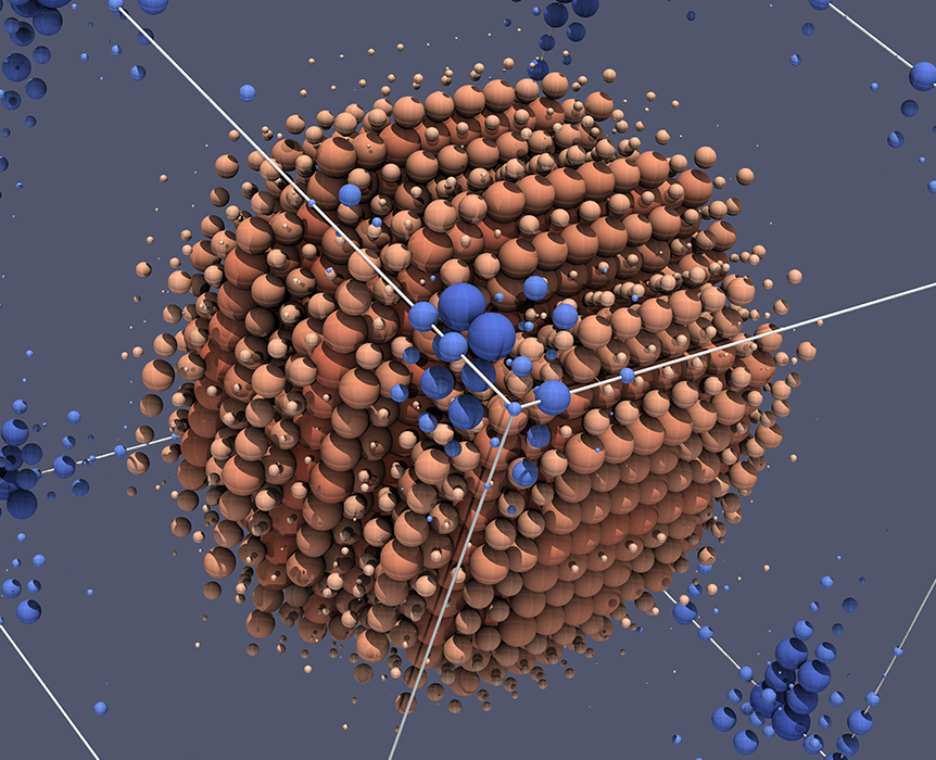 显示正方形内几个球的计算机图形