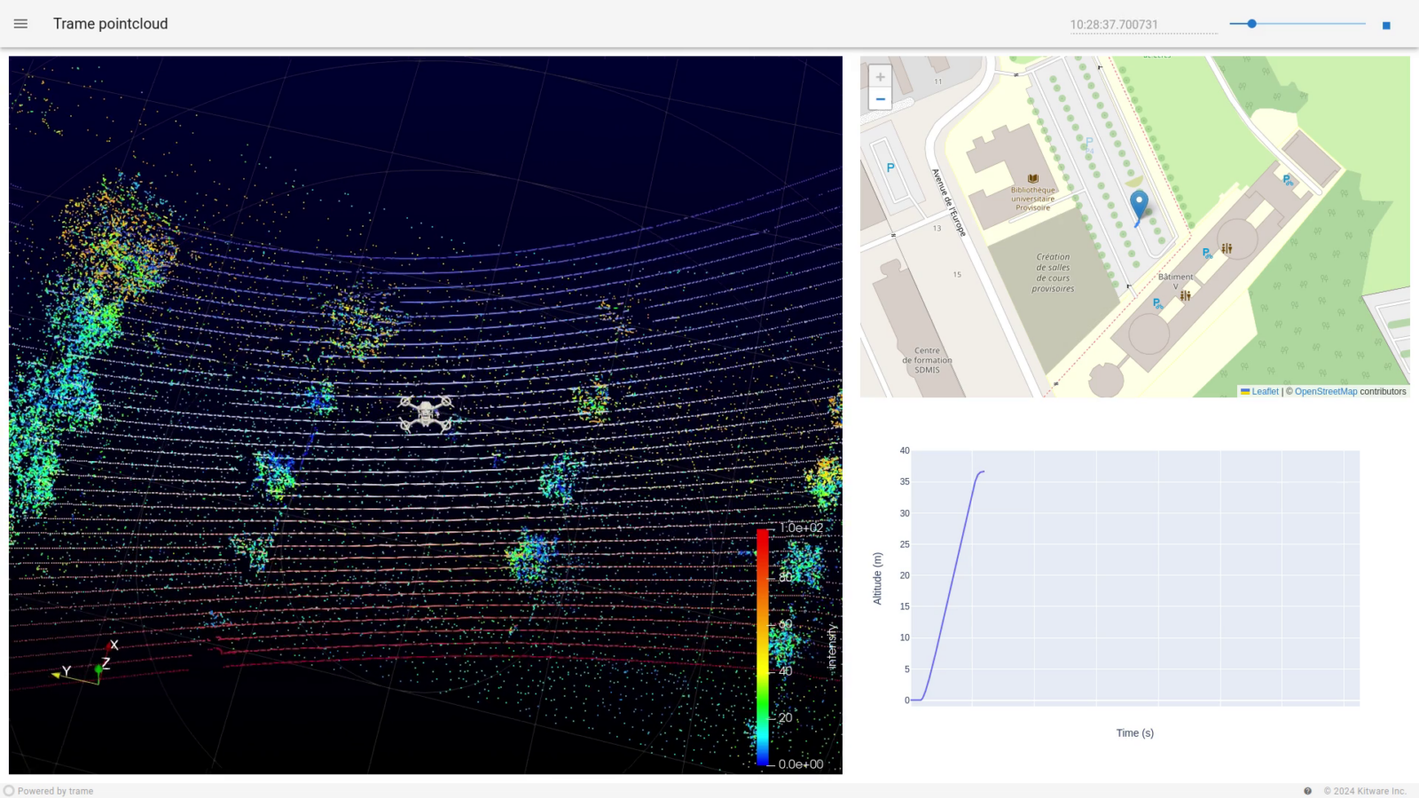 Lidar point cloud on the web with trame