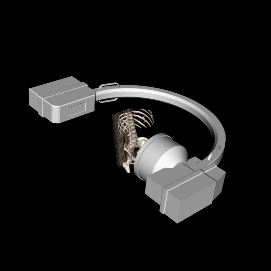 Screenshot of X-Ray Genius showing x-ray machine around a skeleton.